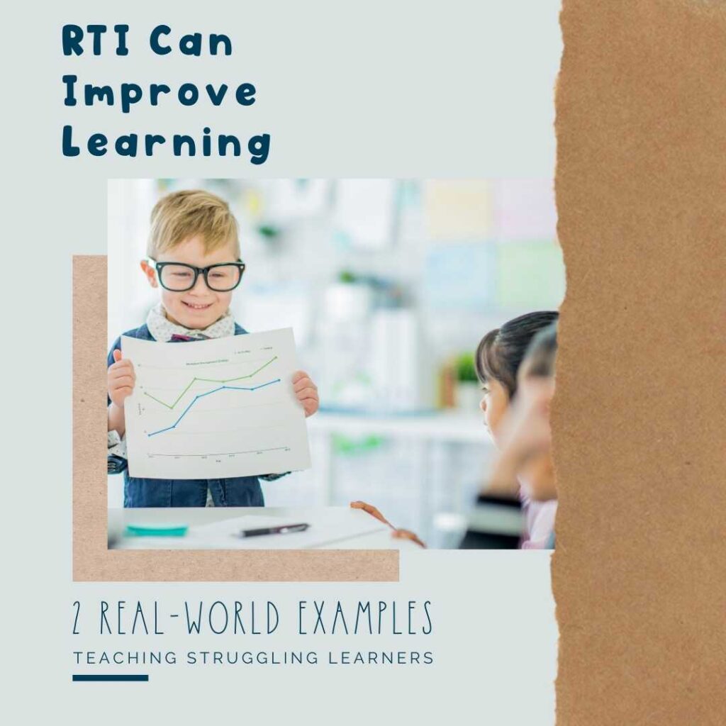 Student showing a graph to show RTI can improve learning