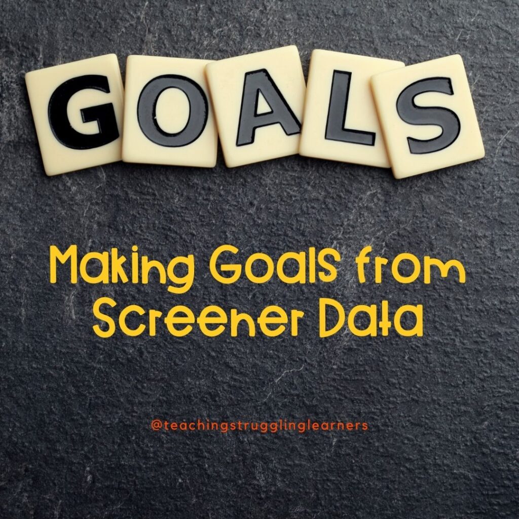 making goals from data