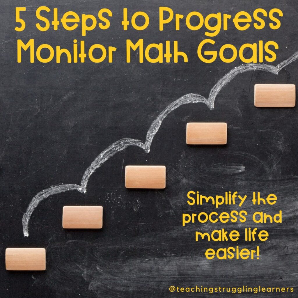5 steps to progress monitor math goals