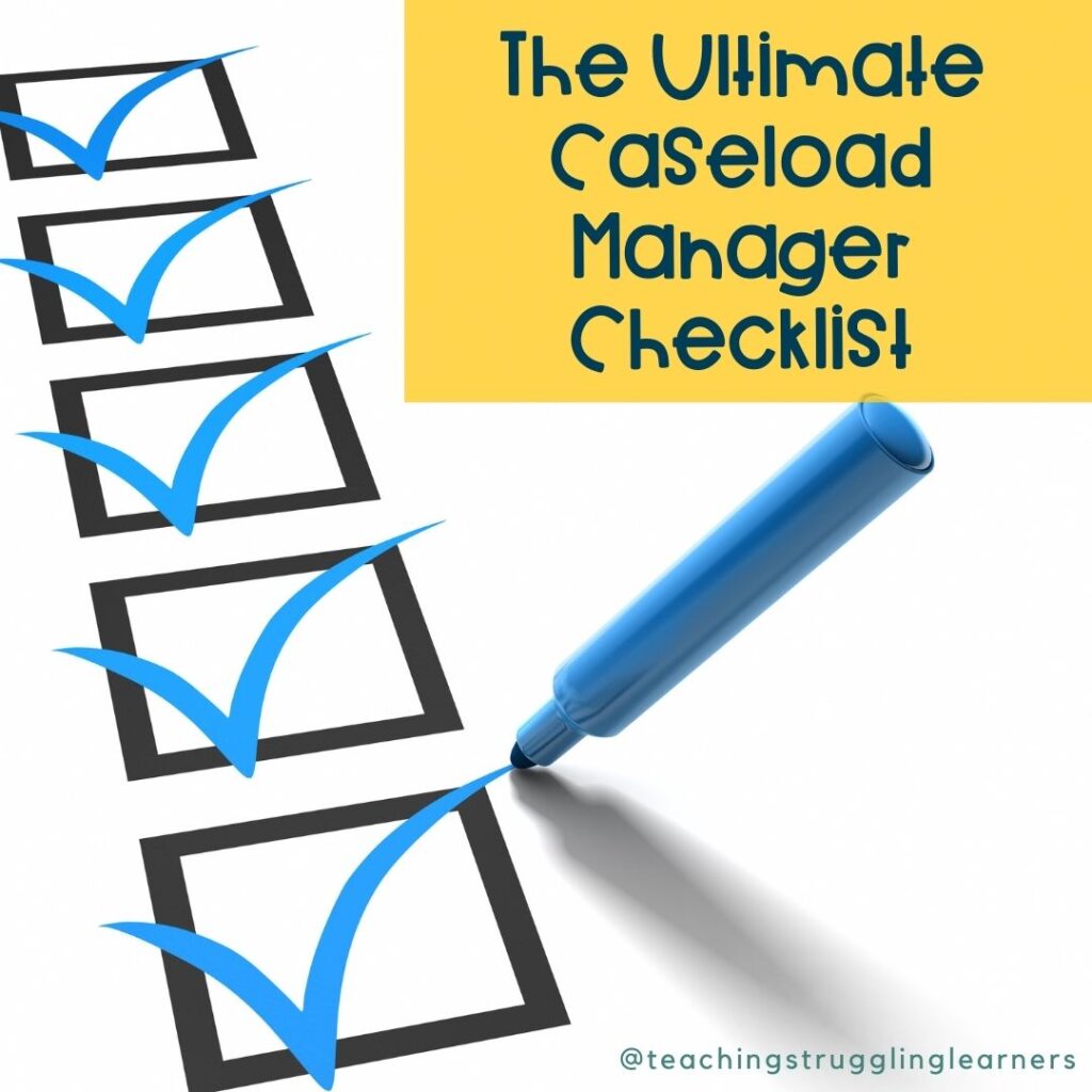 caseload manager checklist