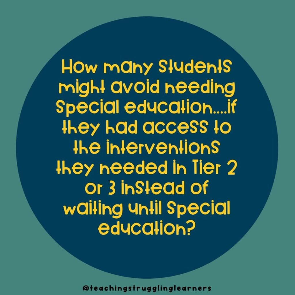 MTSS and special education could be important support services for students. 